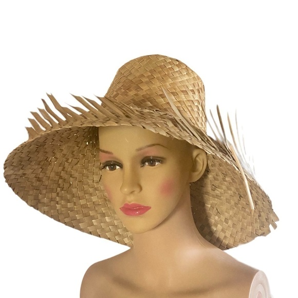 Sun catcher Beachcomber Bucket Hat Rattan Lampshade Moroccan OS BWT Barcode Tag - Picture 6 of 6